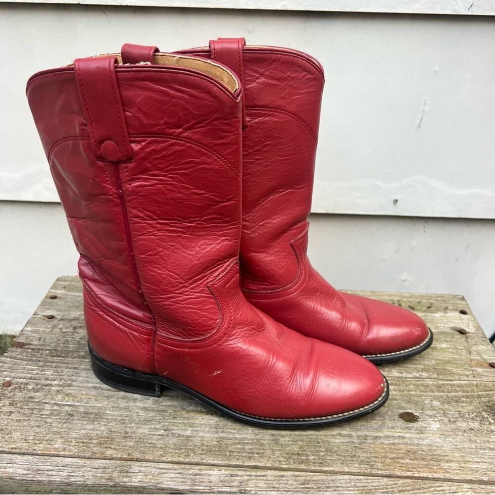 Vintage Red Heeled Boots